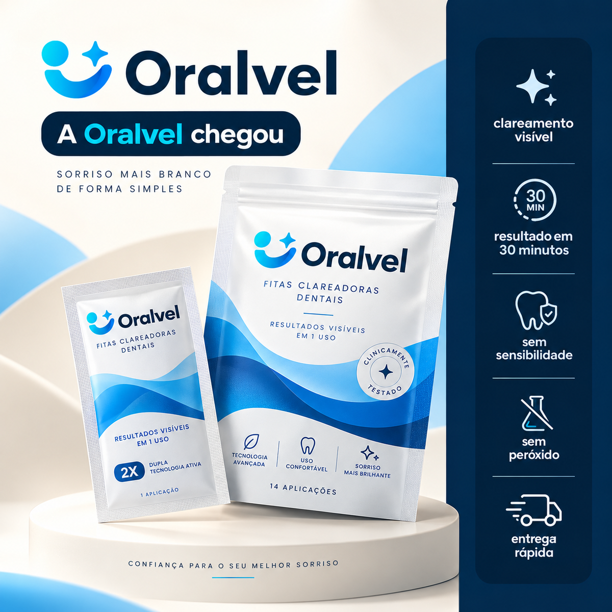 OralVel © Fitas de Clareamento Dental