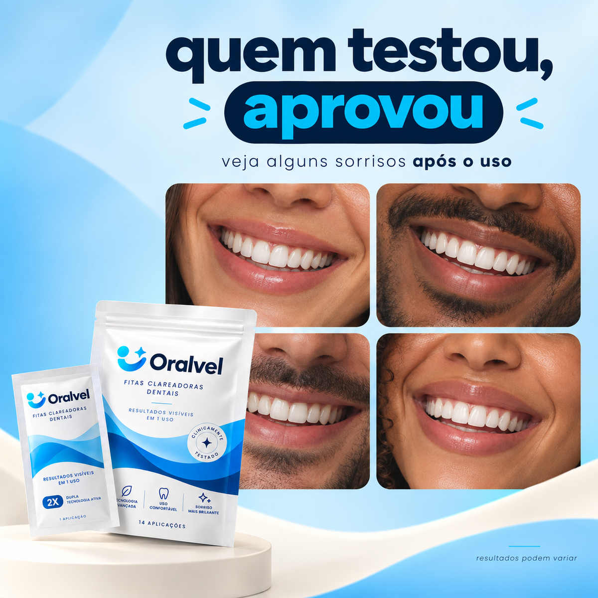 OralVel © Fitas de Clareamento Dental